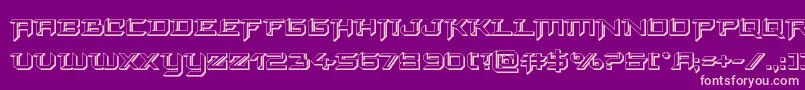 finalfront3d Font – Pink Fonts on Purple Background