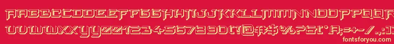 finalfront3d Font – Yellow Fonts on Red Background