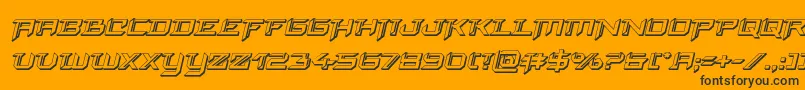 finalfront3dital Font – Black Fonts on Orange Background