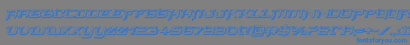 finalfront3dital-Schriftart – Blaue Schriften auf grauem Hintergrund