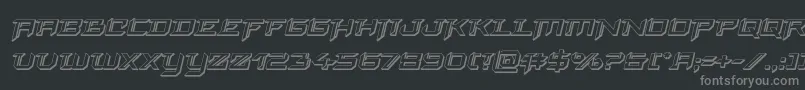 finalfront3dital Font – Gray Fonts on Black Background