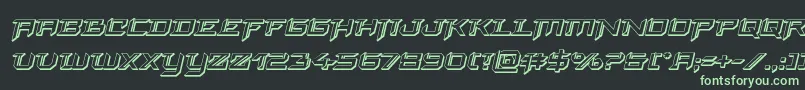 finalfront3dital Font – Green Fonts on Black Background