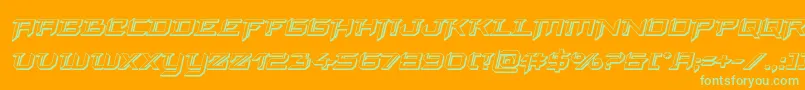 finalfront3dital Font – Green Fonts on Orange Background