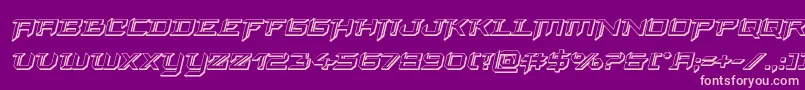 finalfront3dital Font – Pink Fonts on Purple Background