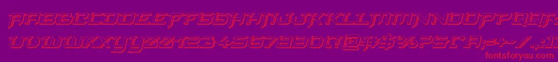 finalfront3dital Font – Red Fonts on Purple Background