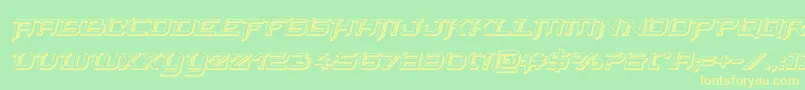 Шрифт finalfront3dital – жёлтые шрифты на зелёном фоне