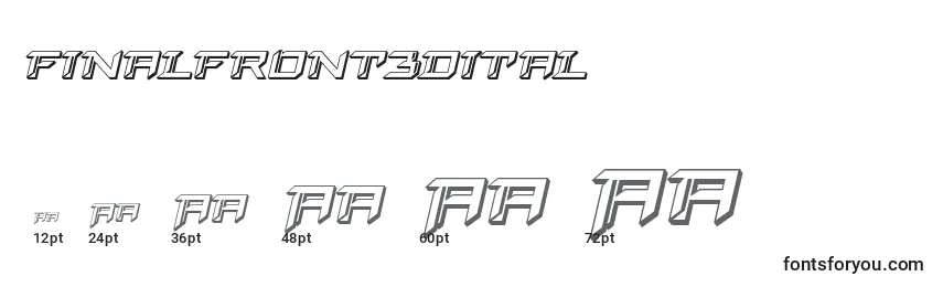 Finalfront3dital Font Sizes