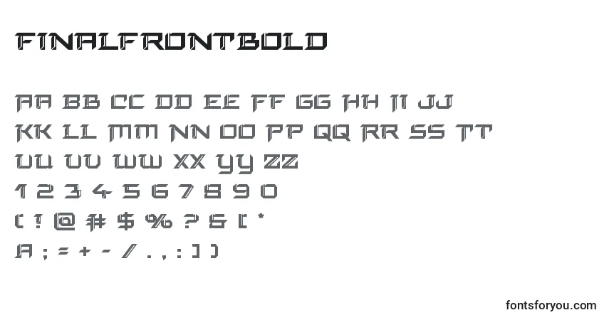 Finalfrontbold Font – alphabet, numbers, special characters
