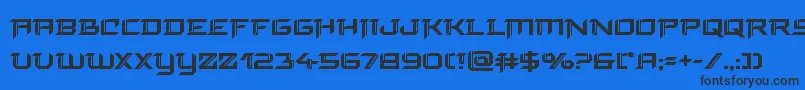 フォントfinalfrontbold – 黒い文字の青い背景