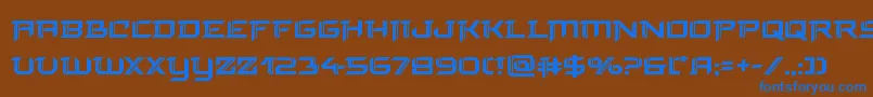 finalfrontbold Font – Blue Fonts on Brown Background