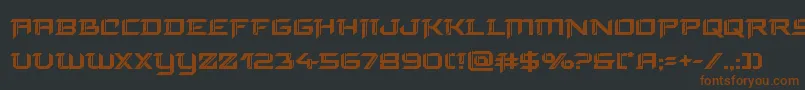 Fonte finalfrontbold – fontes marrons em um fundo preto