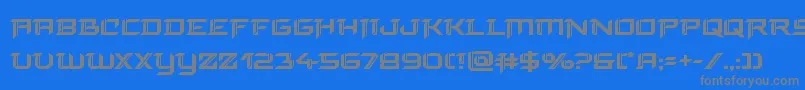 Fonte finalfrontbold – fontes cinzas em um fundo azul