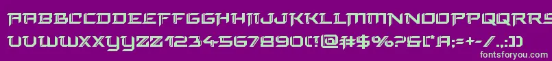 finalfrontbold Font – Green Fonts on Purple Background