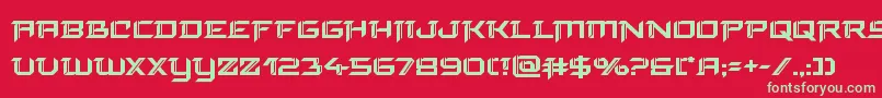 フォントfinalfrontbold – 赤い背景に緑の文字