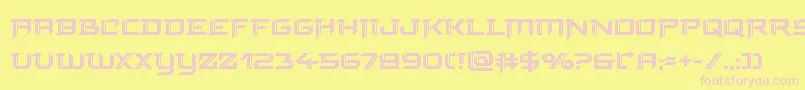 finalfrontbold Font – Pink Fonts on Yellow Background