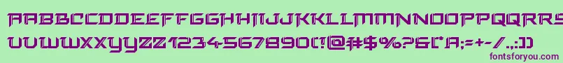 finalfrontbold Font – Purple Fonts on Green Background