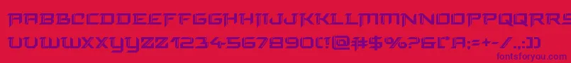 Weitere Informationen zur finalfrontbold-Schriftart finalfrontbold-Schriftart – Violette Schriften auf rotem Hintergrund