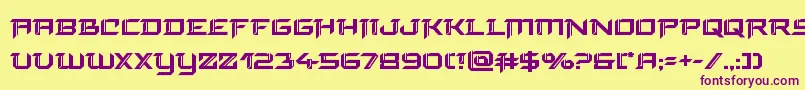 finalfrontbold Font – Purple Fonts on Yellow Background