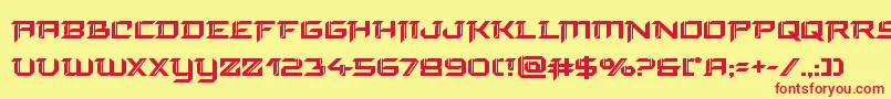 finalfrontbold Font – Red Fonts on Yellow Background
