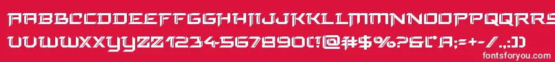 Czcionka finalfrontbold – białe czcionki na czerwonym tle