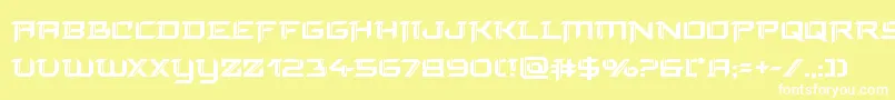 finalfrontbold Font – White Fonts on Yellow Background