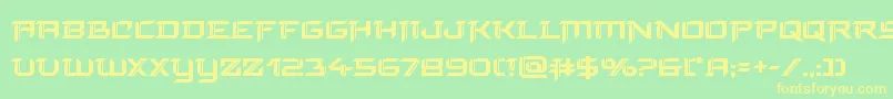 finalfrontbold Font – Yellow Fonts on Green Background