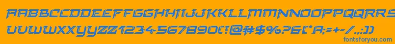 finalfrontboldital Font – Blue Fonts on Orange Background