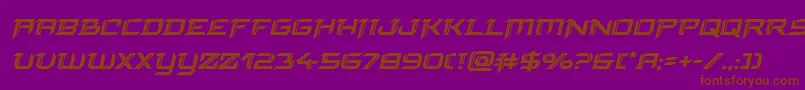 Шрифт finalfrontboldital – коричневые шрифты на фиолетовом фоне