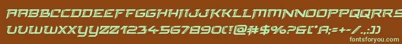 finalfrontboldital Font – Green Fonts on Brown Background