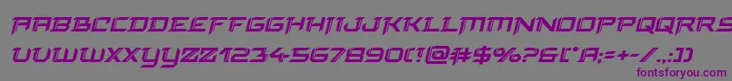 フォントfinalfrontboldital – 紫色のフォント、灰色の背景