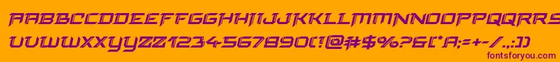 finalfrontboldital Font – Purple Fonts on Orange Background
