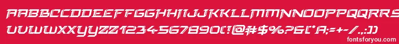 finalfrontboldital Font – White Fonts on Red Background