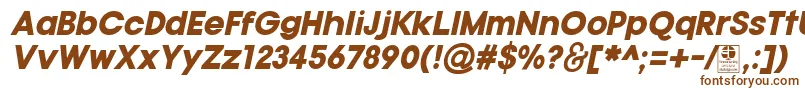 TypoGotikaBlackItalicDemo Font – Brown Fonts on White Background