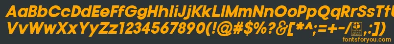 TypoGotikaBlackItalicDemo Font – Orange Fonts on Black Background