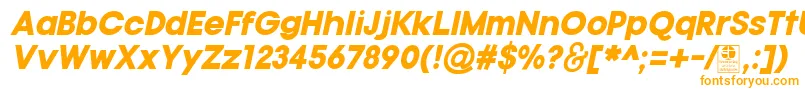 TypoGotikaBlackItalicDemo-fontti – oranssit fontit