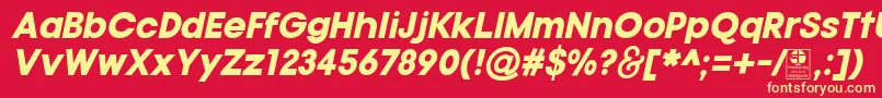 TypoGotikaBlackItalicDemo Font – Yellow Fonts on Red Background