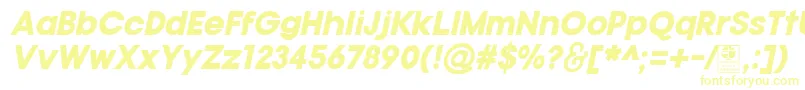 TypoGotikaBlackItalicDemo Font – Yellow Fonts on White Background