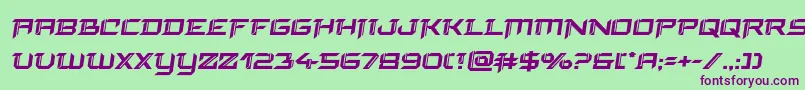 finalfrontboldsemital Font – Purple Fonts on Green Background