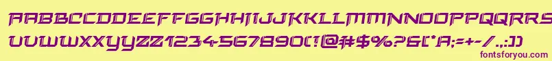 finalfrontboldsemital Font – Purple Fonts on Yellow Background