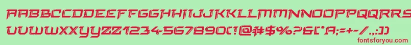 finalfrontboldsemital Font – Red Fonts on Green Background