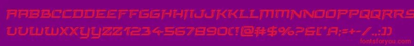 finalfrontboldsemital Font – Red Fonts on Purple Background