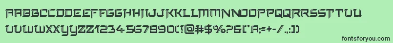 finalfrontcond Font – Black Fonts on Green Background
