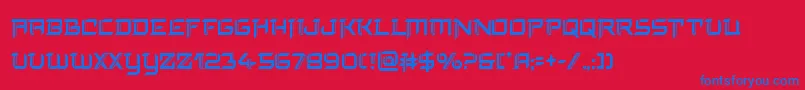 finalfrontcond Font – Blue Fonts on Red Background