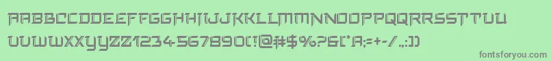 フォントfinalfrontcond – 緑の背景に灰色の文字