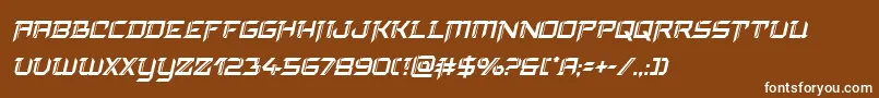 フォントfinalfrontcondital – 茶色の背景に白い文字