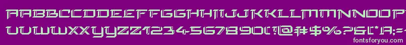 finalfrontexpand Font – Green Fonts on Purple Background