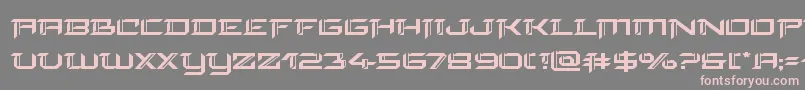 finalfrontexpand-Schriftart – Rosa Schriften auf grauem Hintergrund