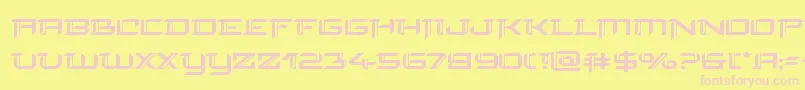 finalfrontexpand Font – Pink Fonts on Yellow Background