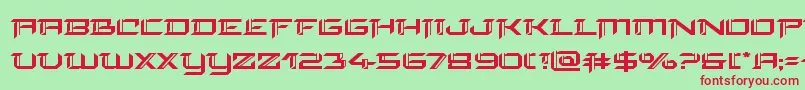 finalfrontexpand Font – Red Fonts on Green Background