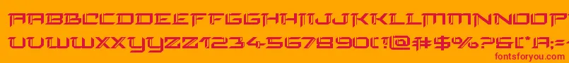 finalfrontexpand Font – Red Fonts on Orange Background